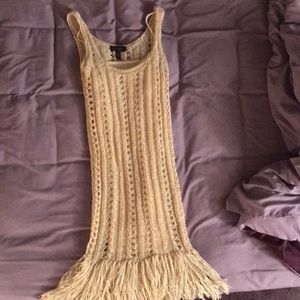 Jessica Simpson Cream Sweater Midi Sheath Dress XS